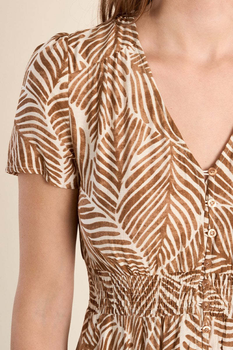 Molly Bracken Camel Mathilde Ladies Woven Dress