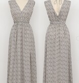 Molly Bracken Leopard Print Maxi Dress (Offwhite Maude Ladies Woven Dress)