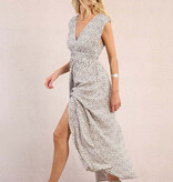 Molly Bracken Leopard Print Maxi Dress (Offwhite Maude Ladies Woven Dress)