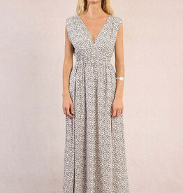 Molly Bracken Leopard Print Maxi Dress (Offwhite Maude Ladies Woven Dress)