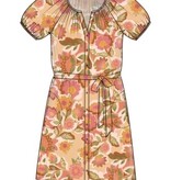 Liverpool Los Angeles short sleeve shirred button front woven dress