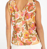 Liverpool Los Angeles sleeveless v neck woven top w/pintucks
