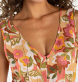 Liverpool Los Angeles sleeveless v neck woven top w/pintucks