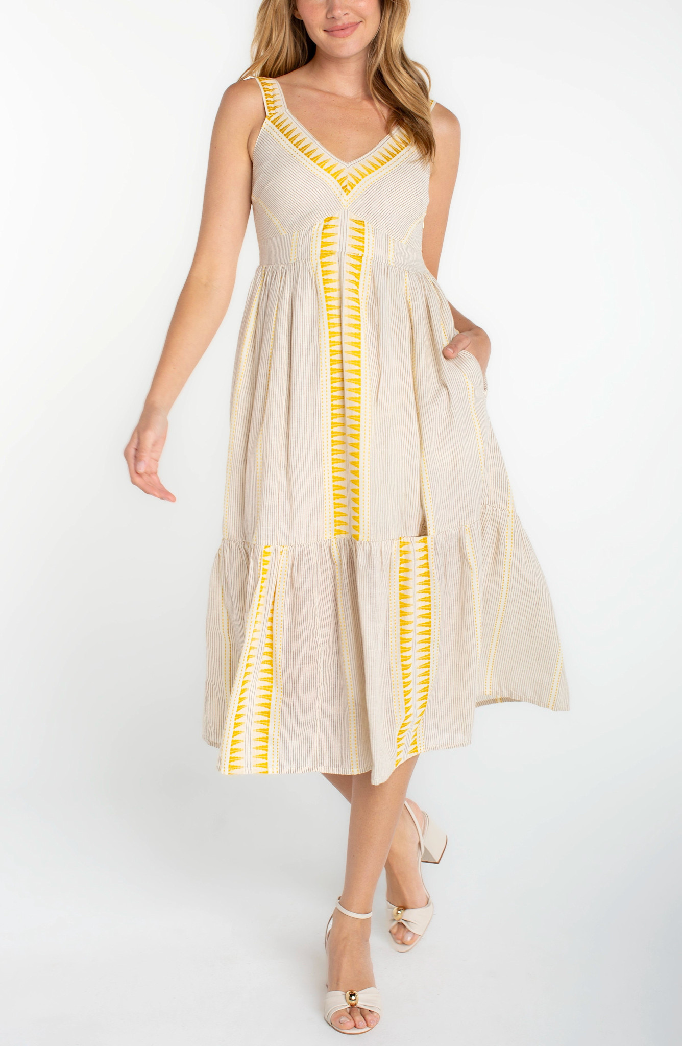 Liverpool Los Angeles sleeveless midi dress