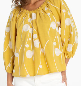 Liverpool Los Angeles 3/4 sleeve woven top