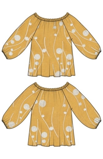 Liverpool Los Angeles 3/4 sleeve woven top