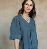 Cobblestone Living Washed Grey Amelie Linen Top