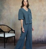 Cobblestone Living Washed Grey Amelie Linen Top