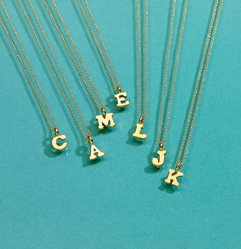 Plata Gold Initial Necklace
