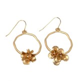Erin Gray Bloom in Gold Hoop Earrings