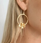 Erin Gray Bloom in Gold Hoop Earrings