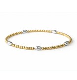 Erin Gray Classic Oval Mixed Metal Gold and Silver Bracelet
