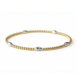 Erin Gray Classic Oval Mixed Metal Gold and Silver Bracelet