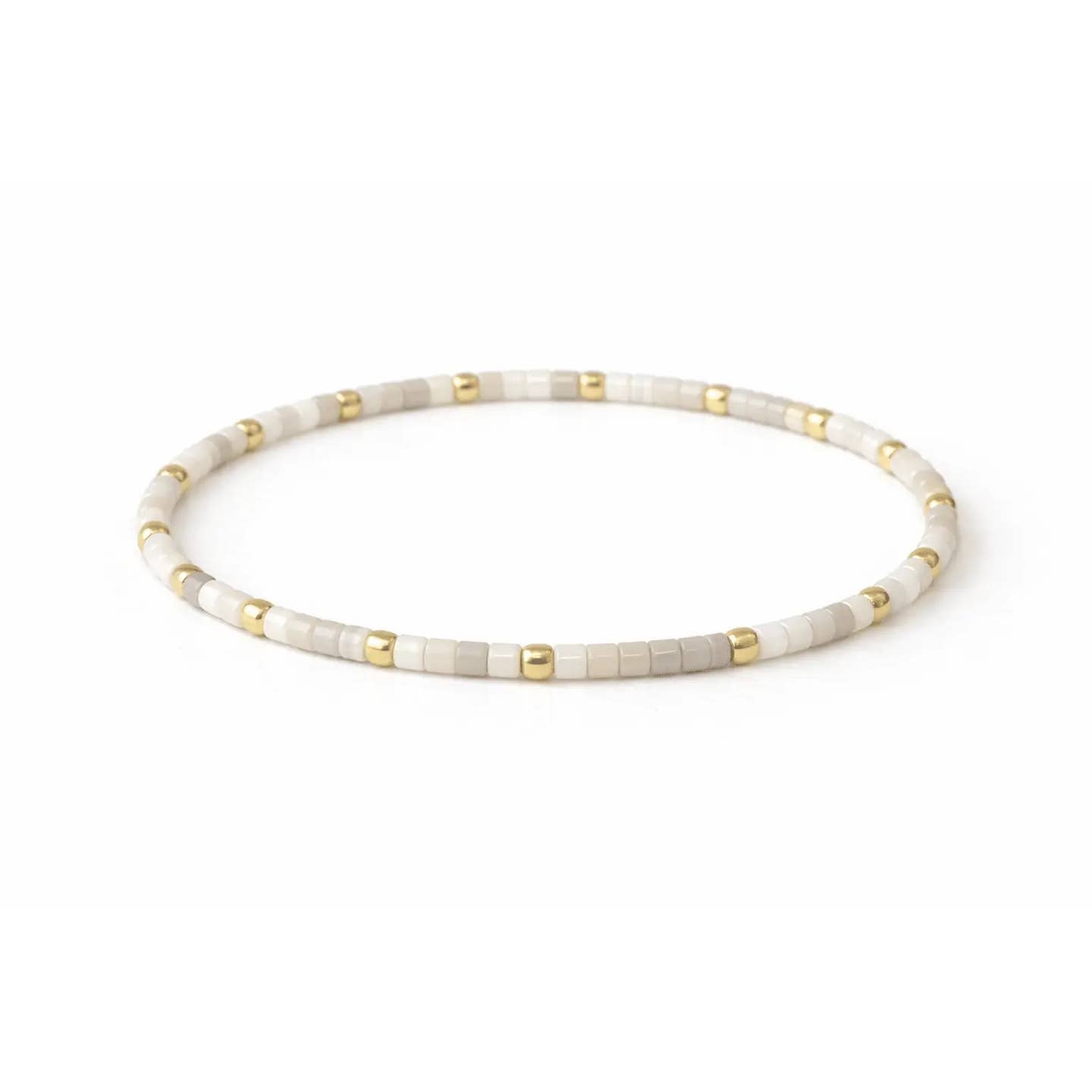 Erin Gray Endless Summer 14k Gold filled & Whites Beaded Bracelet