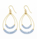 Erin Gray Heishi Ella Cate Earrings in AQUAMARINE