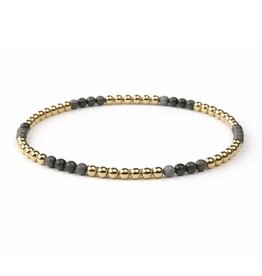 Erin Gray Refined Gray Stone and 14k Gold-Filled Beaded Bracelet