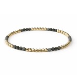 Erin Gray Refined Gray Stone and 14k Gold-Filled Beaded Bracelet