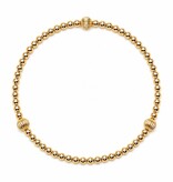 Erin Gray Sedona 2mm Gold-Filled Beaded and Corrugated Stretch Bracelet