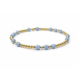 Erin Gray Signature Angelite and 14k Gold filled Beaded Bracelet - Waterproof!