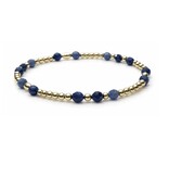 Erin Gray Signature Sodalite and 14k Gold filled Beaded Bracelet - Waterproof!