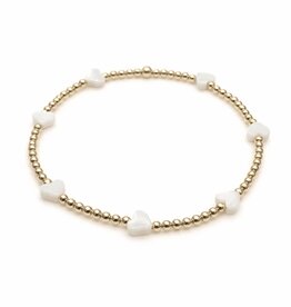 Erin Gray 6.5" The Love Bracelet in White Mother of Pearl
