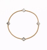 Erin Gray The Lucky Clover Bracelet in Black Mother of Pearl
