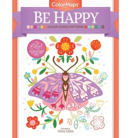 Better Day Books ColorMaps: Be Happy Color-Coded Patterns Adult Coloring Book