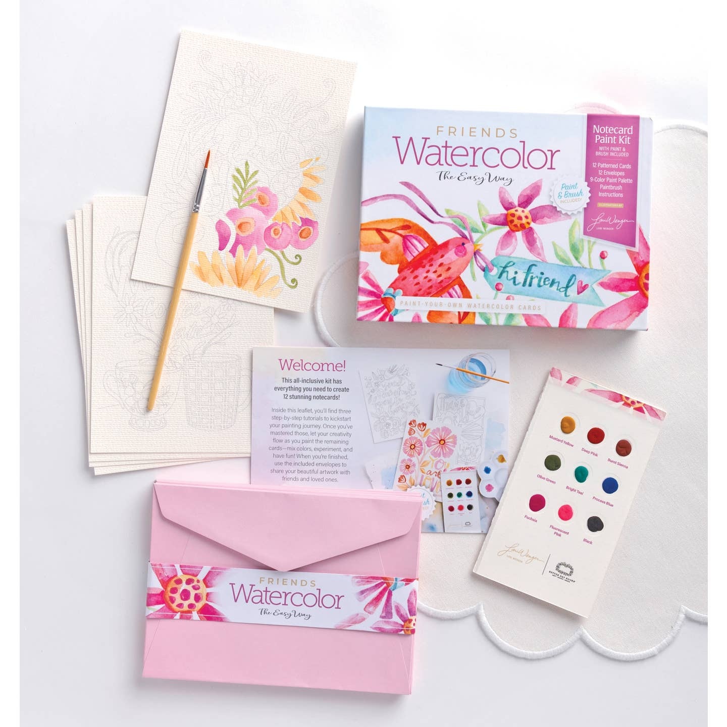 Schiffer Publishing Watercolor the Easy Way Paint-Your-Own Cards Friends