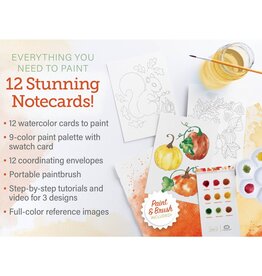 Schiffer Publishing Watercolor the Easy Way Paint-Your-Own Watercolor Cards Autumn