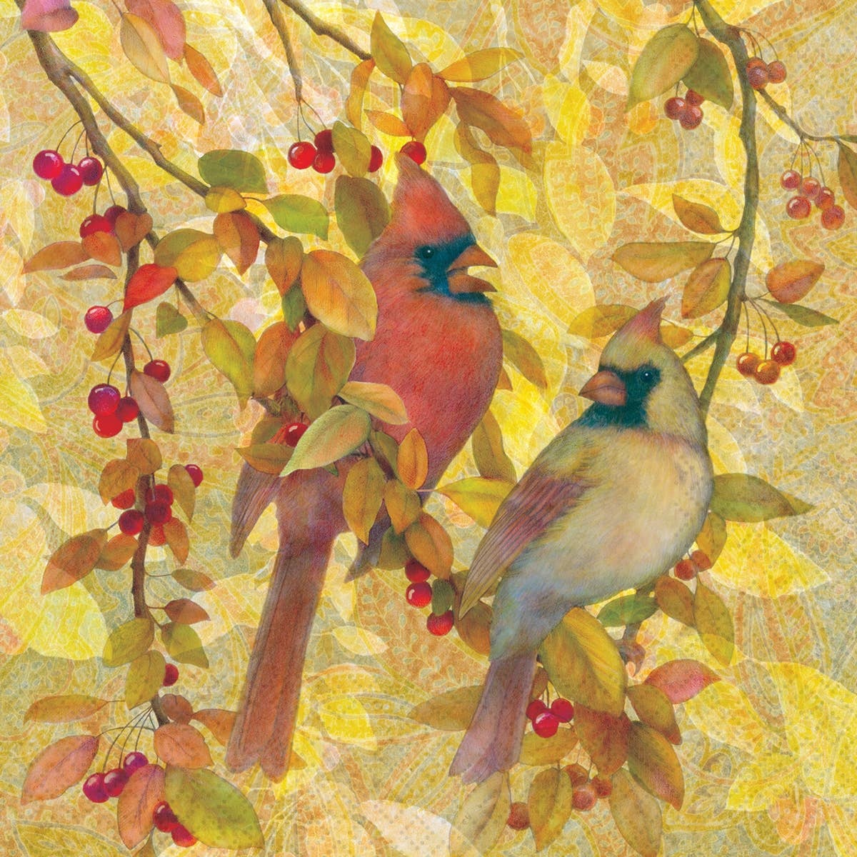 Boston International Autumn Flight Cocktail Napkins 20 ct Fall Autumn