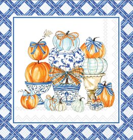 Boston International Chinoiserie Pumpkin Topiary Cocktail Napkins 20 ct