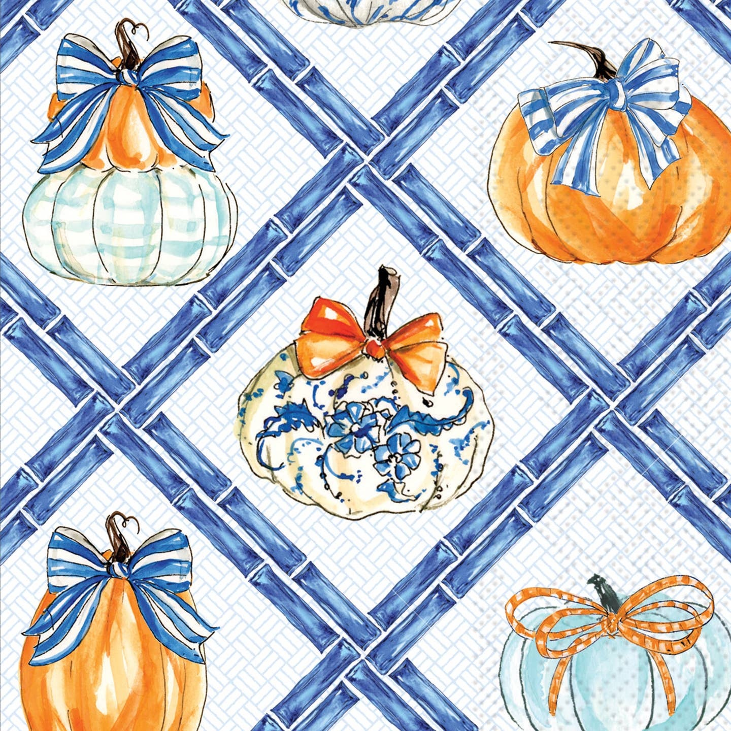 Boston International Chinoiserie Pumpkin Topiary Paper Guest Towels 16 ct Fall (hostess napkins)