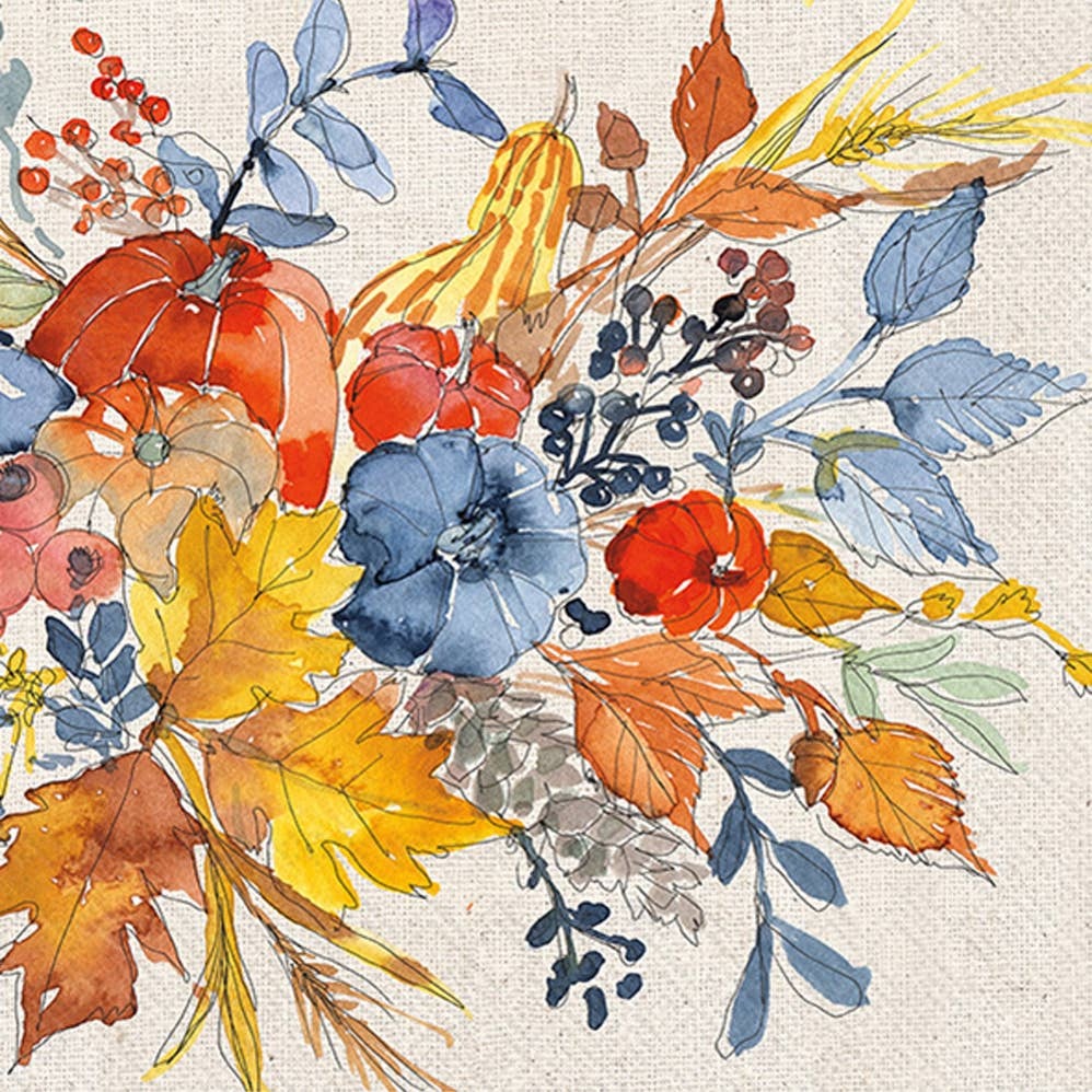 Boston International Fall Flair Cocktail Napkins 20 ct Autumn