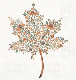 Boston International Floral Maple Leaf Cocktail Napkins 20 ct Fall Autumn