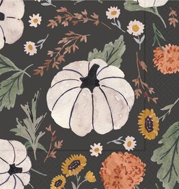 Boston International Floral Pumpkin Spread Cocktail Napkins 20 ct Fall Autumn