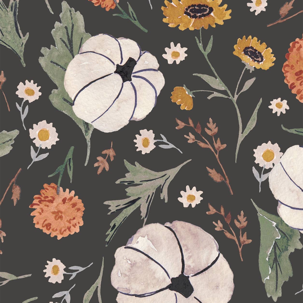 Boston International Floral Pumpkin Spread Paper Guest Towels 16 ct Fall Autumn (hostess napkins)