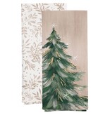 Boston International Gilded Tree Cotton Tea Towels Set of 2 Christmas