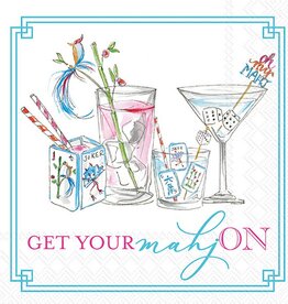 Boston International Paper Cocktail Napkin 20 Ct Mahjong Drinks Rosanne Beck