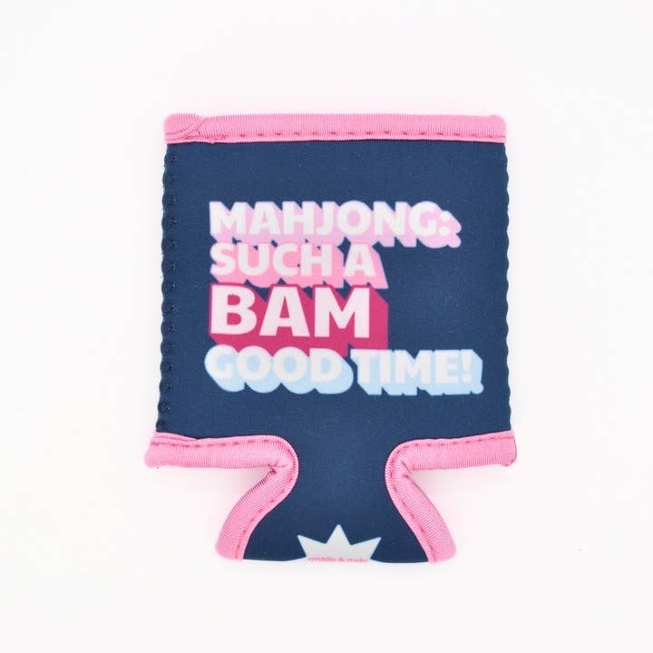 FLEURISH Mahjong Coozie: Such a Bam Good Time Can Cooler