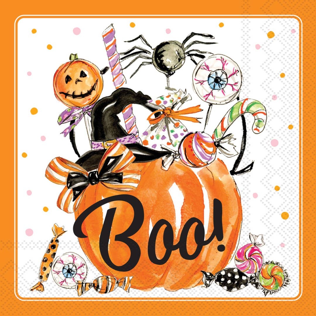Boston International Paper Cocktail Napkin Pack of 20 Just Treats Allover Fall