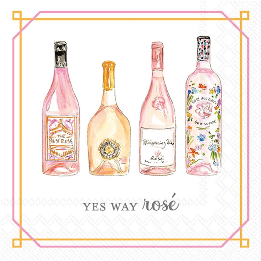 Boston International Paper Cocktail Napkins Pack of 20 Yes Way Rose