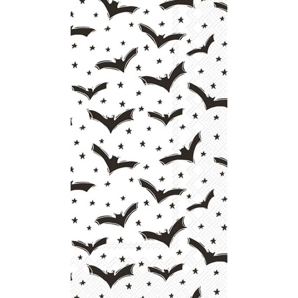 Boston International Paper Guest Towel 16 Count - Going Batty Halloween (hostess napkins)