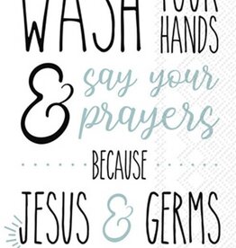Boston International Paper Guest Towels 16 count Jesus & Germs (hostess napkins)