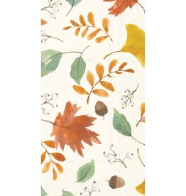 Boston International Paper Guest Towels Pack of 16 Harvest Leaves Allover Fall (hostess napkins)