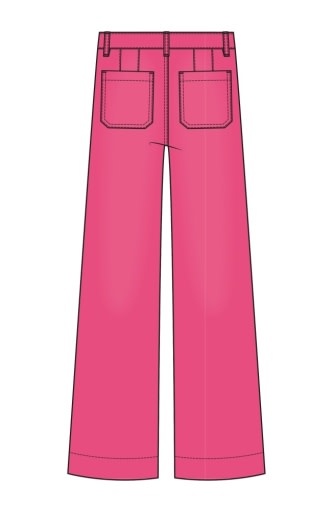 Liverpool Los Angeles crop wide leg w/ patch pockets 27' ins