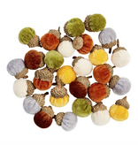 Mudpie Tiny Velvet Acorn w Real Acorn Cap Decor/ Filler Set of 36