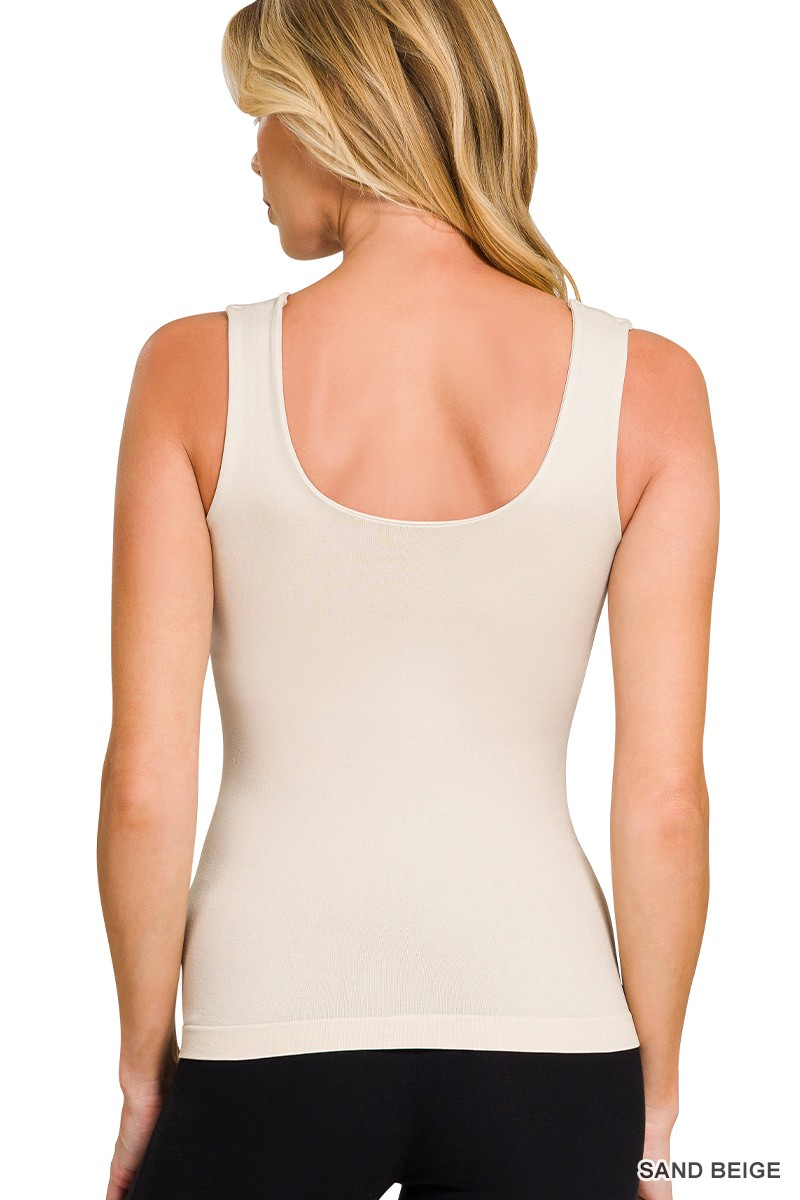 Sand Beige Seamless Tank Top