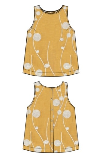 Liverpool Los Angeles sleeveless button back woven top