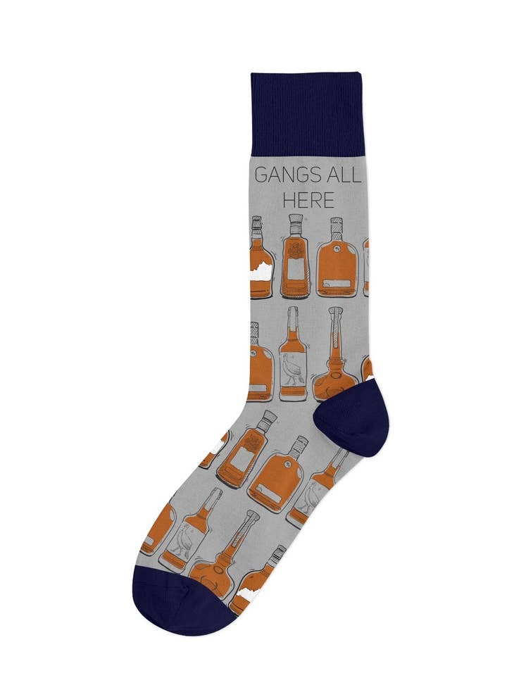 Barrel Down South Gangs All Here Bourbon Whiskey Socks