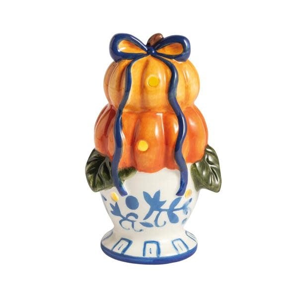Mudpie Pumpkin Topiary Light-Up Sitter